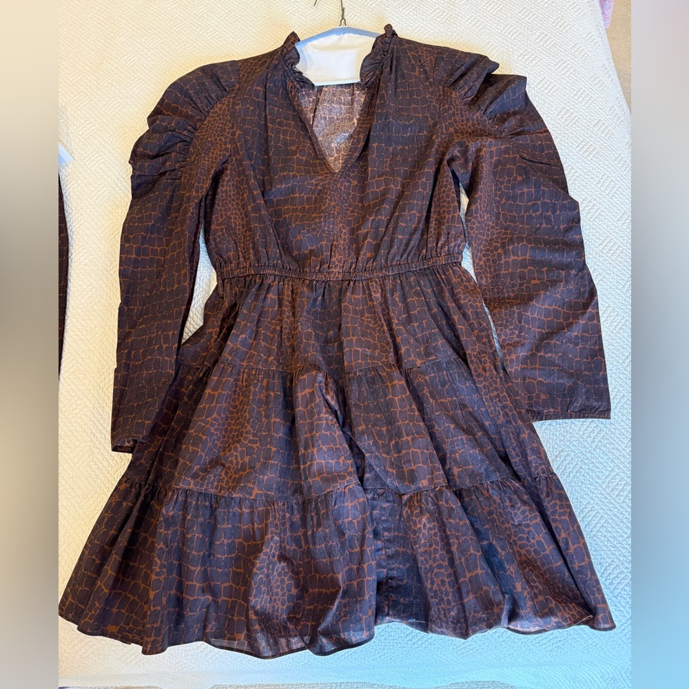 Anna Cate Brown Patterned Dress